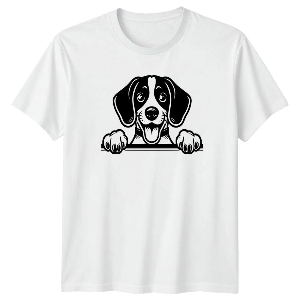 Peeking Dog Graphic Animals Dogs Unisex TShirt Unisexs Unisexs Tee S