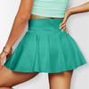 Women's Casual High Waist Color Short Half Skirt Sports Skirt Pleated Skirt