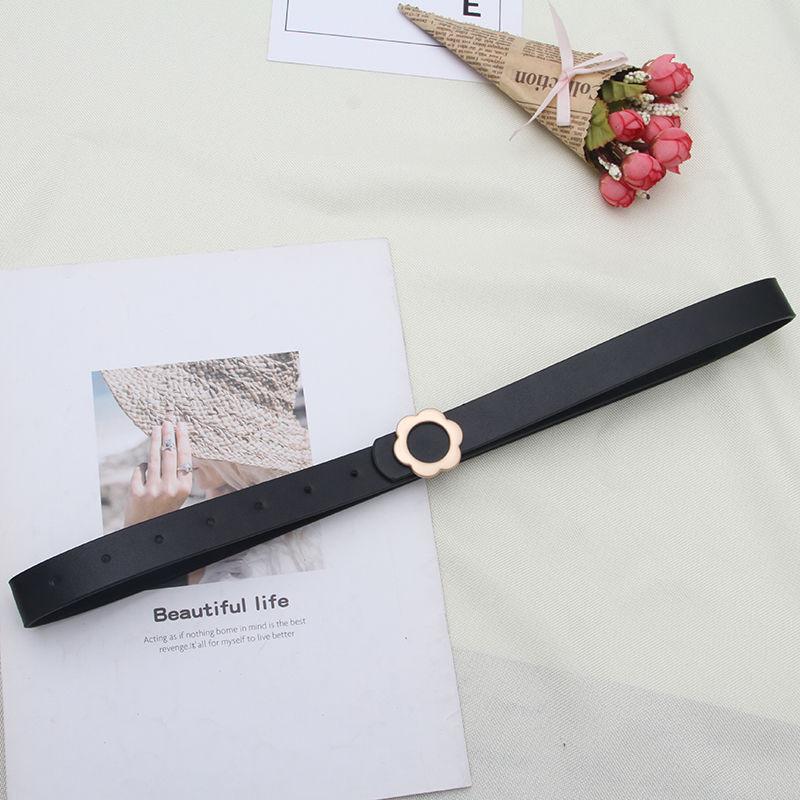 Narrow Waist Minimalist Belt In Black And Coffee Colors Ideal For Outfits Summer