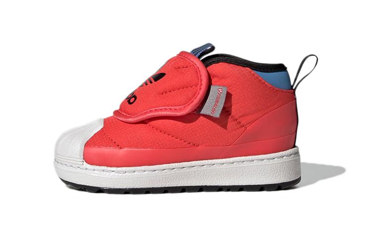 Adidas Originals SUPERSTAR 360 Slip Resistant Abrasion Resistant Mid top Toddler Shoes Baby S23974 26
