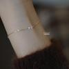 Exquisite Sterling Silver & 14K Gold Plated Bow Knot Bracelet - Fine Sparkle, Japanese Style Gift