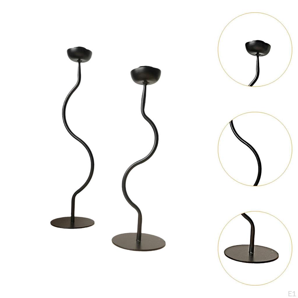 2Pcs Candle Holder Candelabra Candelabrum Pillar Candles Stand Candlestick for Wedding Taper