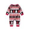 Christmas Print Family Matching Pajama Set, Neck Long Sleeve and Long Pants Loungewear