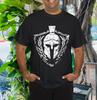 Heren- en Dames-T-shirts Spartaanse Helm Schild Krans Gladiator Sportschool Fitness Symbool T-shirt