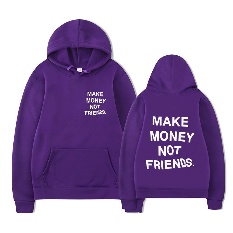 Autumn Men'S Wear Make Money Not Friends Printed Sweater, Hoodie Men