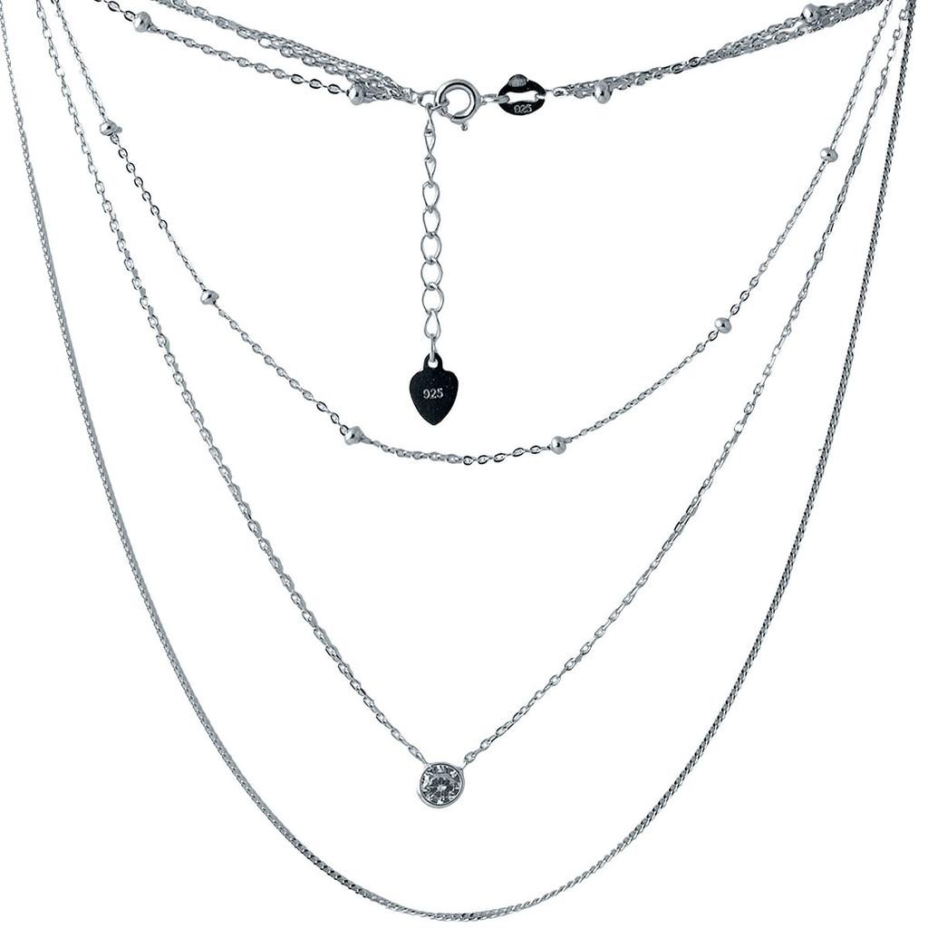 Stříbrný náhrdelník s kubickou zirkonií (2005780)