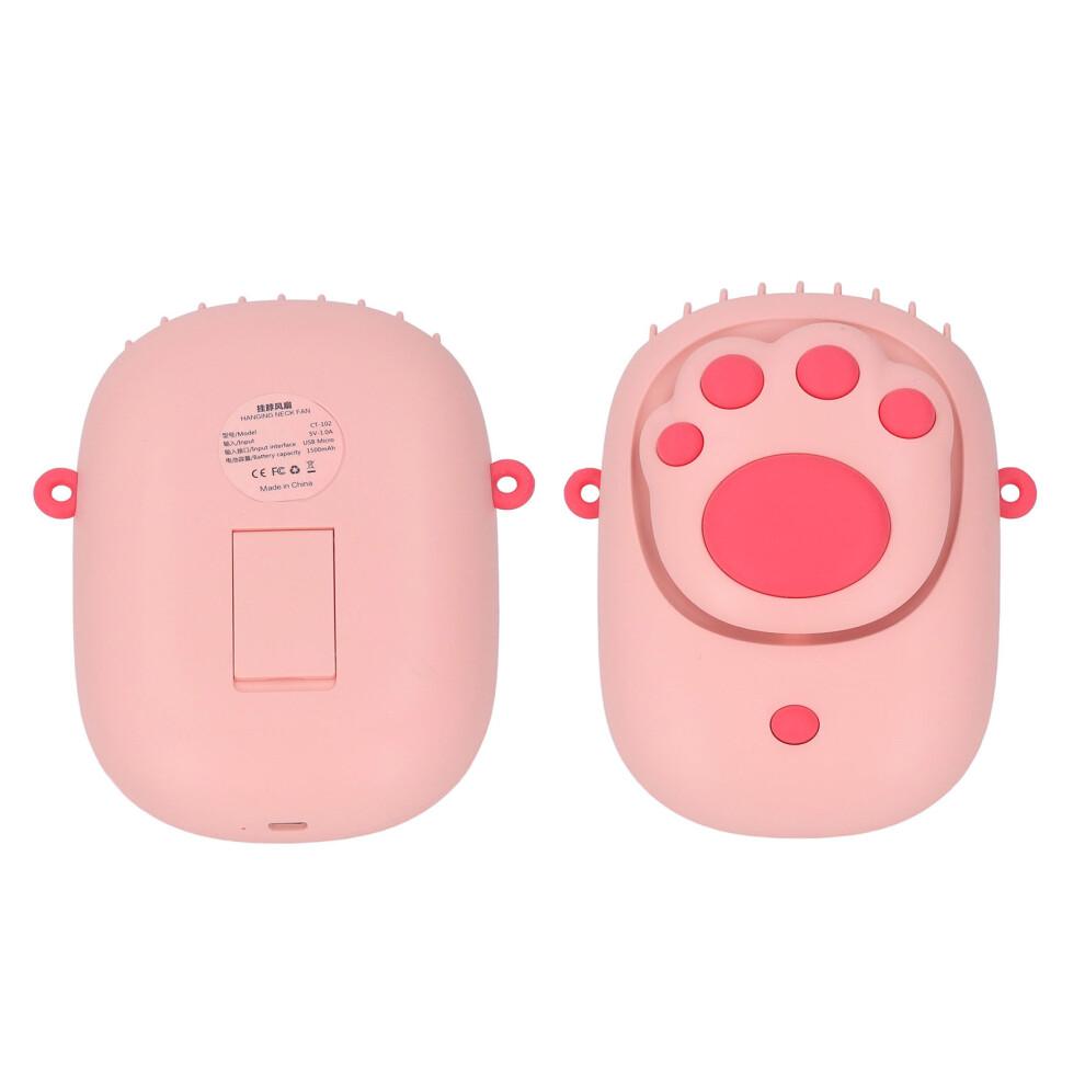 Cat Paw Style Rechargeable Neck Fan, Easy Charging USB Powered Bladeless Fan with Quiet Running Performance, Compact Design Personal Cooler for Home