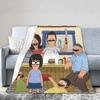Bob Burgers Flannel Blanket Winter Super Warm Throw Blanket for Kids Couch Chair Aesthetic Bedspread Sofa Bed Cover