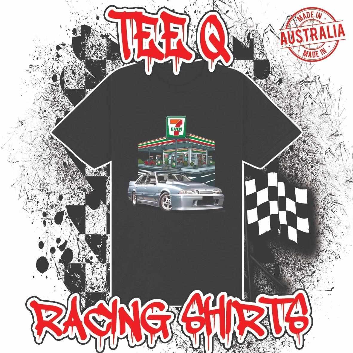 Men s and Women s T-shirts Holden Commodore VL Walkinshaw Konbini 7-Eleven ~ Premium Black Gildan Cotton T M