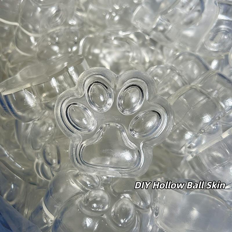 1/5Pcs Cat Paw Hollow Ball Skin Diy Stress Relief Toy Slow Rebound Fidget Sensory Ball Toy Decompression Irregular Ball Cover