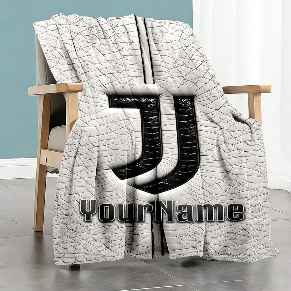 Juventus Personalized Text Blanket Throw Personalized Blanket Durable Comfort Perfect for Picnics Livingroom Couch Bed Four Seasons Universal