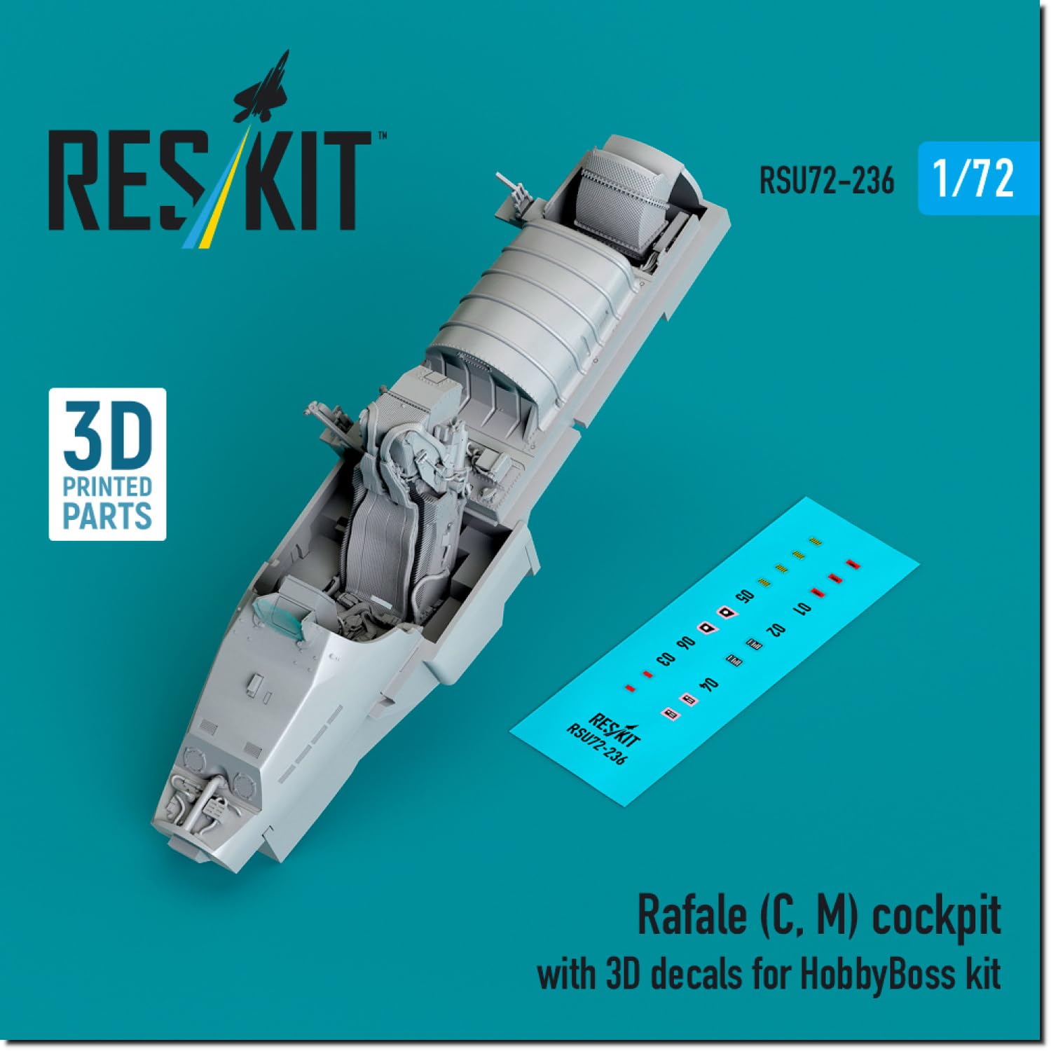 

Reskit Декаль интерьера кабины Rafale Детали для хобби пластиковой модели 1/72 C/M с 3D (для Босса) RSKU72-0236 (Самолет)