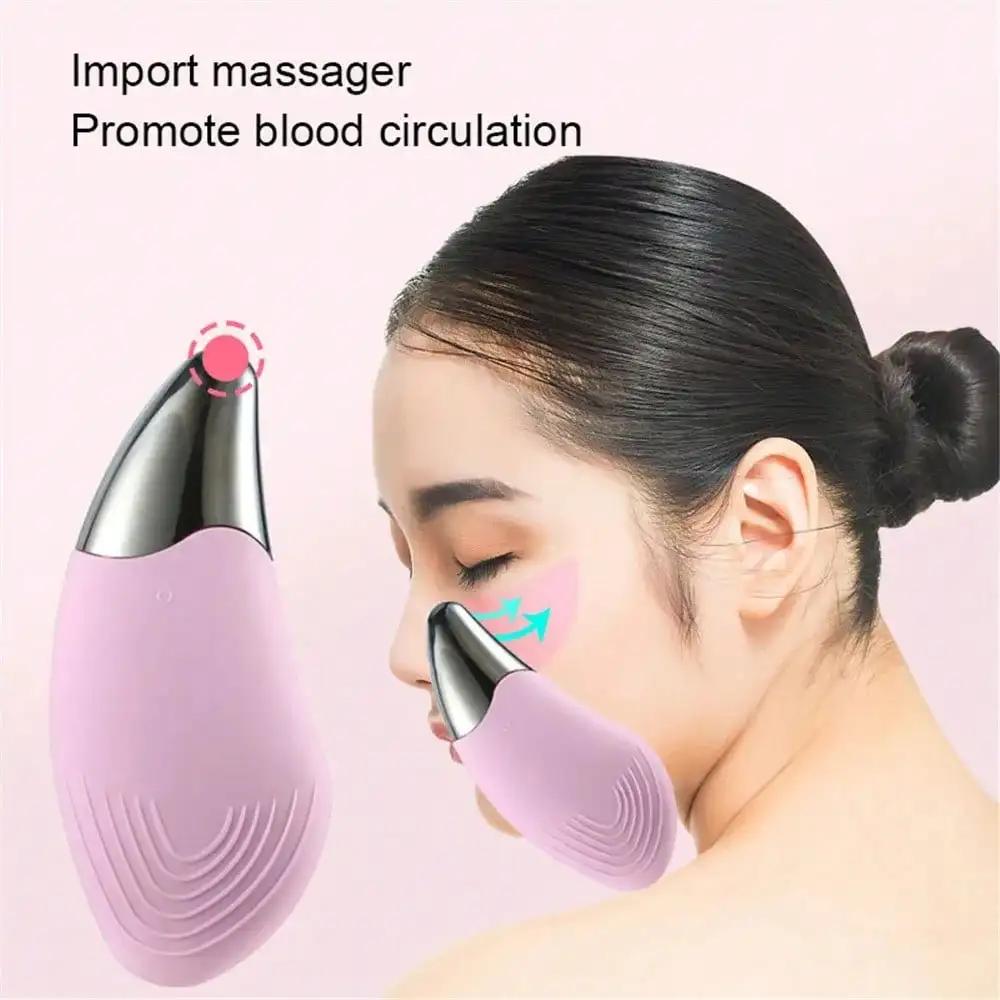 Silicone Electric Face Cleansing Brush Ultrasonic Wash Instrument Deep Pore Cleaning Facial Vibration Massage Relaxation Tool
