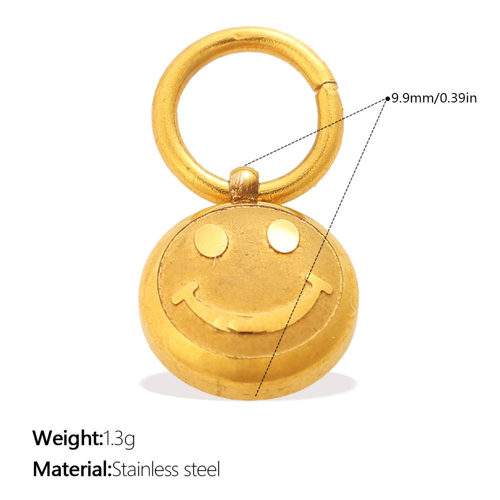 Vintage Fashion Diy Smiley Face Love Coconut Tree Pendant Stainless Steel Gold-Plated Various Jewelry Accessories