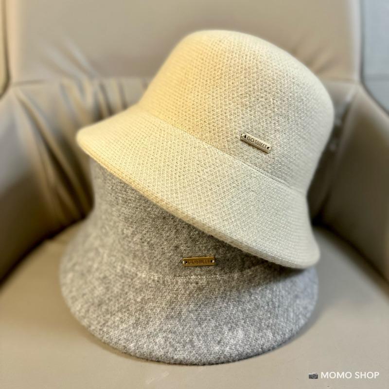 Meier Wool knitted bucket hat autumn and winter versatile fashion foreign style warm retro basin hat