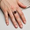 Roter Edelstein Gotischer Stil Ring Für Damen Herren Punk Mode Schmuck Retro Design Legierung Gefertigt Komfort Passform Bandgröße 7