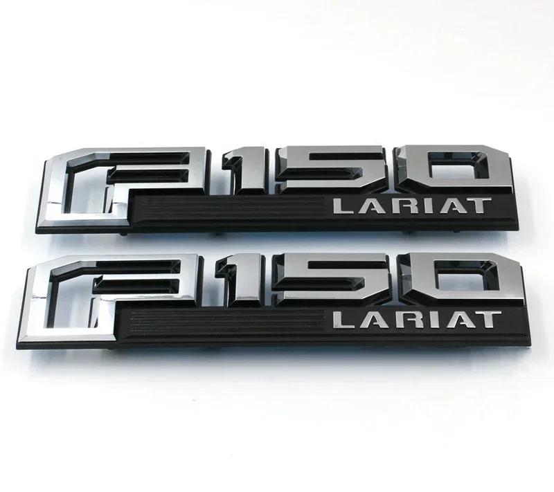 2PCS For Ford F150 F-150 Raptor XLT LARIAT LIMITED PLATINUM Logo  ABS Car Sticker Emblem Accessories Auto Decal Badge Styling