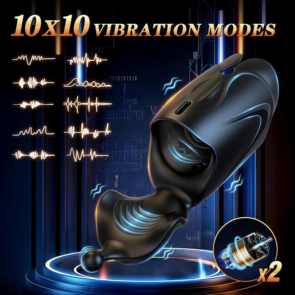 Automatischer männlicher Masturbator, 10 Muster, Dual-Action-Penis-Trainingsvibrator, Vibrator, Eichelstimulator, Trainingsvibrator, Sexspielzeug für Männer