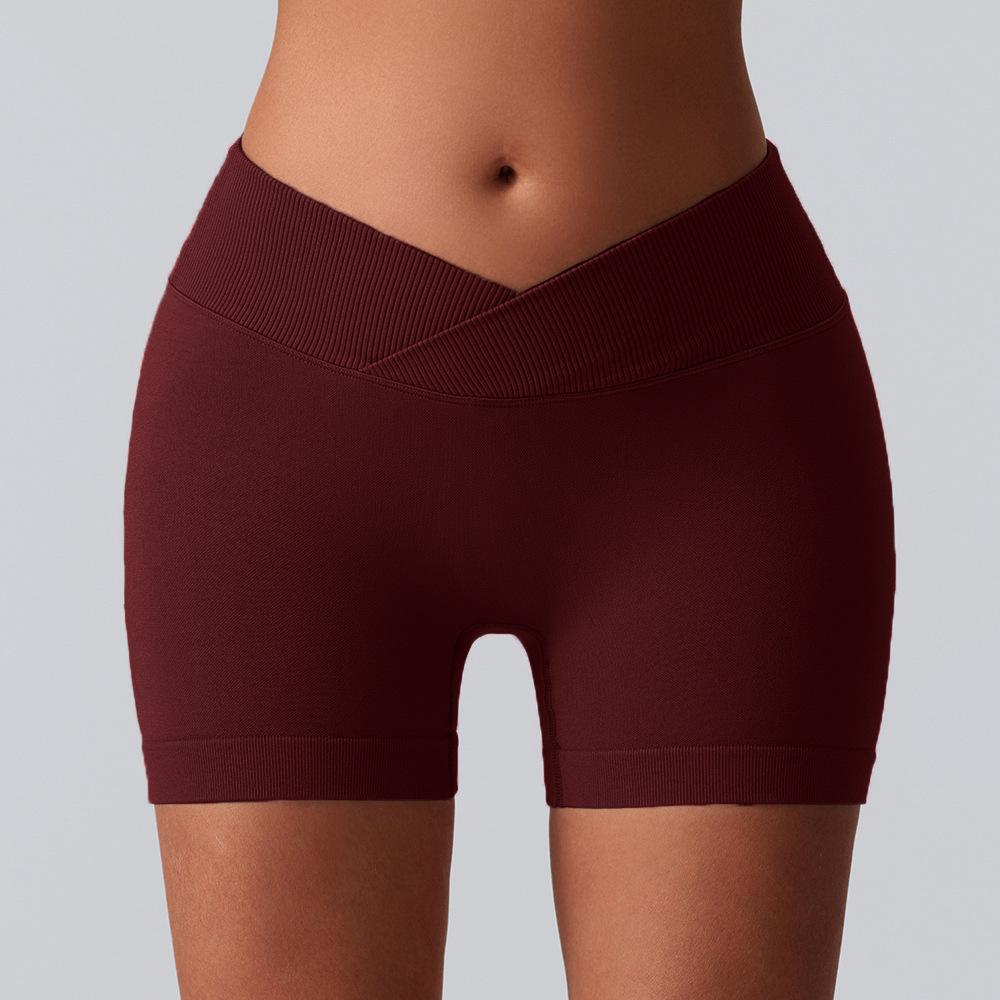 Outdoor Hip Lifting Dreiteilige Yoga-Shorts Hohe Taille Fitnesshosen Sport-Laufshorts Damen Yoga-Kleidung Schnelltrocknende Shorts Damen