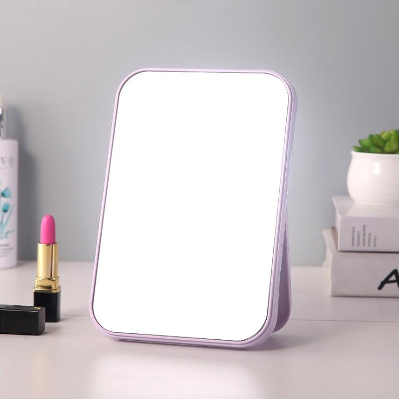 Portable Large Square Princess Mirrors Make Up Mirror High List Size Large Makeup Mirror Desktop Plain Folding Dressing Tool