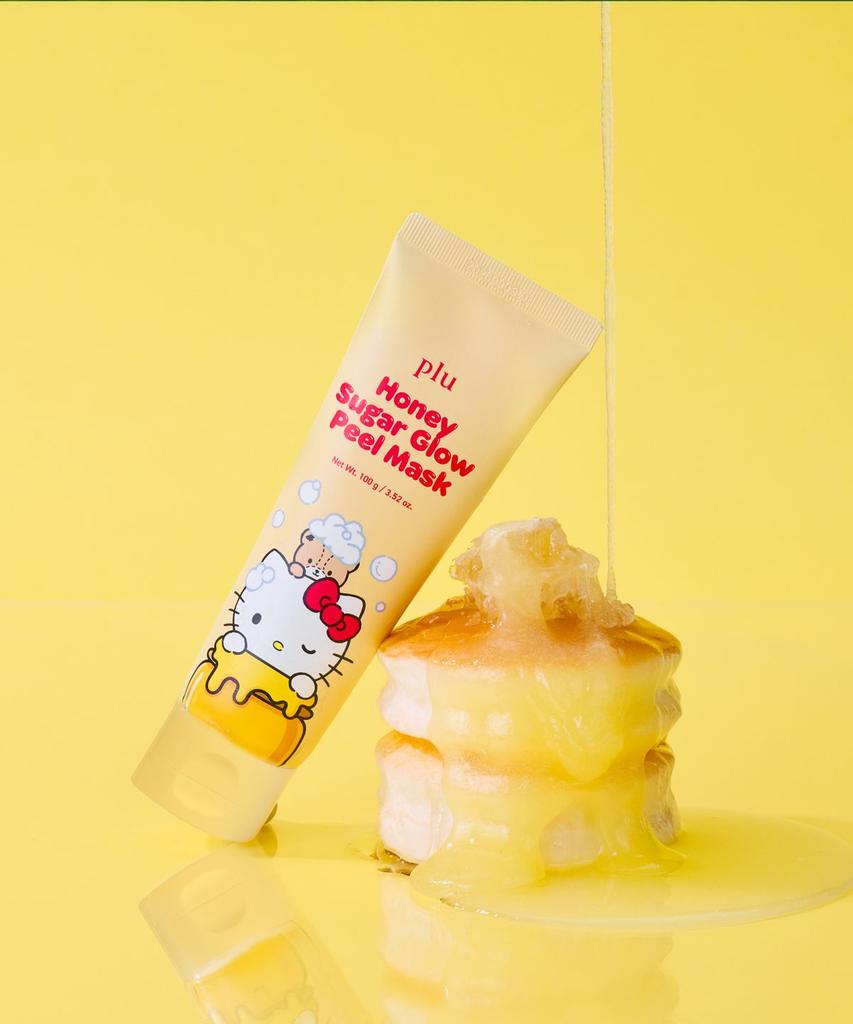 Sanrio Hello Kitty Honey Sugar Glow Peel Mask 100g + Shower Ball