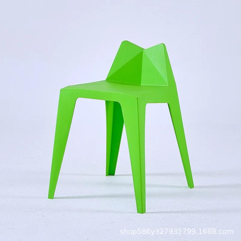 Plastic Stool Living Room Bedroom Waterproof Kitchen Plastic Stool Dining Chair Commercial Coffee Shop Bar Seating Household