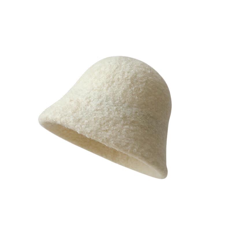 Женская зимняя теплая однотонная панама-ведро