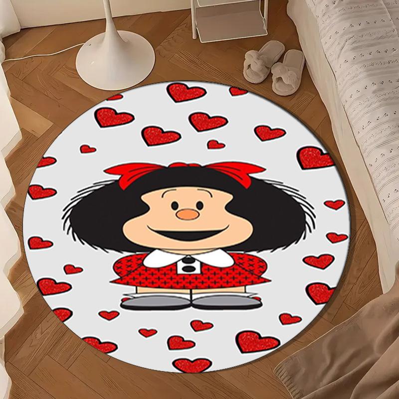 Colorful Mafa-lda Portrait Round Rug for Livingroom,Bedroom, Palyroom, Chair Rug, Area Rug, Circle Carpet, Large Size Fan Christmas Gift