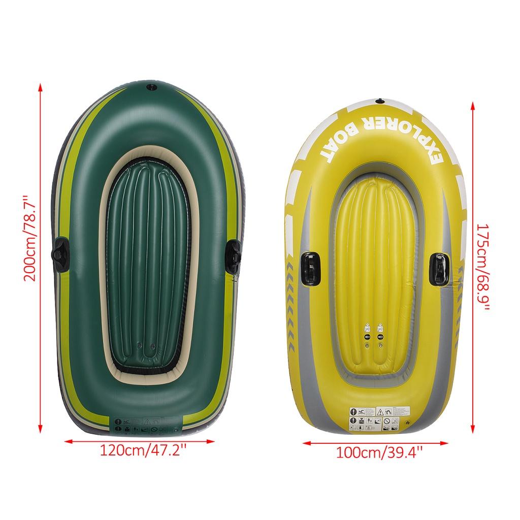 Barca gonfiabile in PVC per 2 persone, ideale per fiume, lago, kayak, canoa, pesca, gommone. Dimensioni: 78,7x47,2x13,8 pollici.