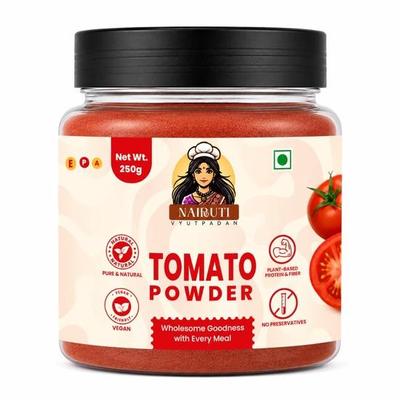 Nairuti Vyutpadan Tomato Powder 250g | 100% Pure Dehydrated Tomato Powder | Rich Flavor for Cooking, Soup, Sauce, Gravy, Pasta & Snacks