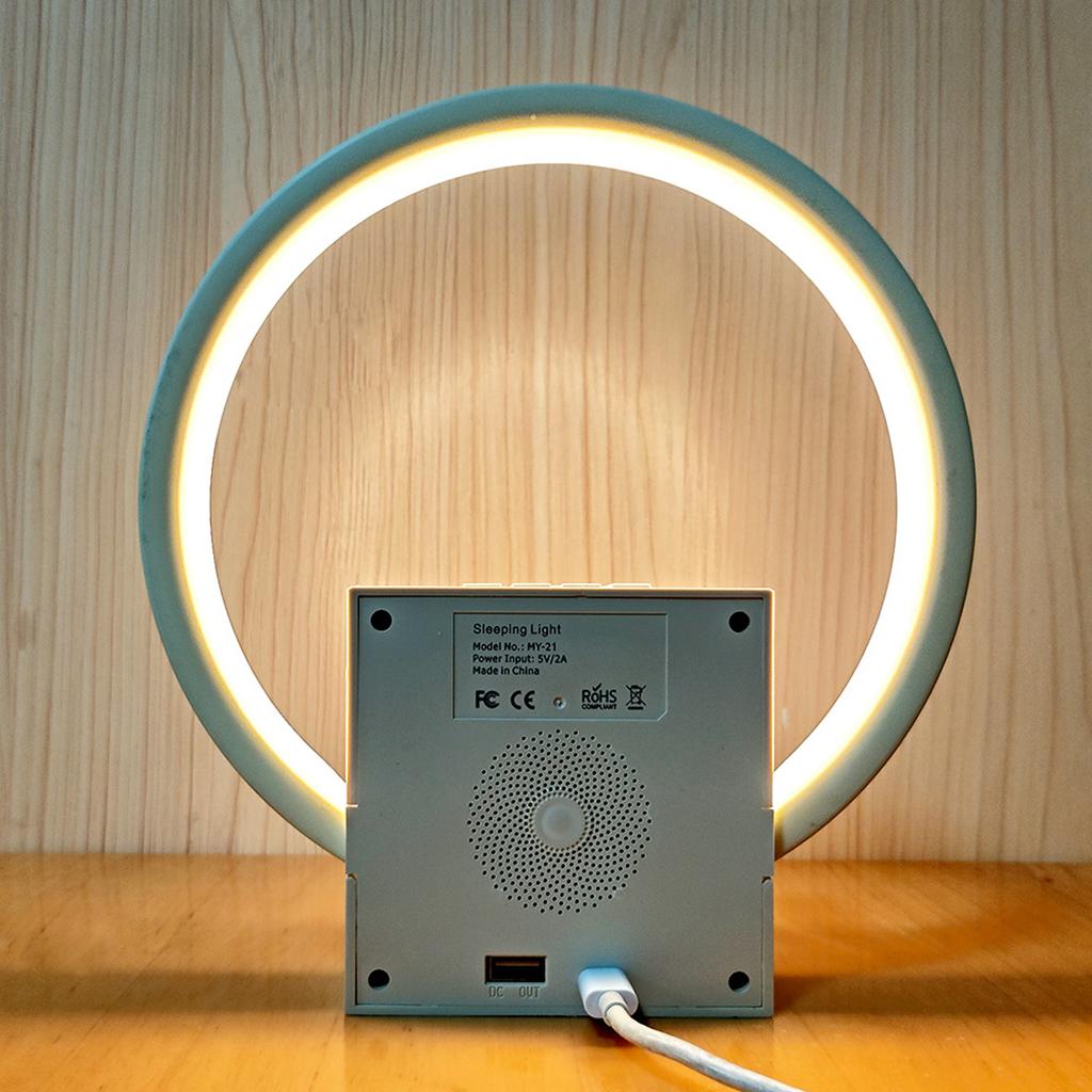 Sunrise Simulation Alarm Clock with Bluetooth Speaker White Noise Machine LED Desk Night Light Home Office Decor for Bedroom