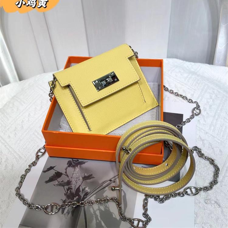 Women's short palm pattern cowhide shoulder crossbody simple new change bag fanny pack wallet card bag integrated bag