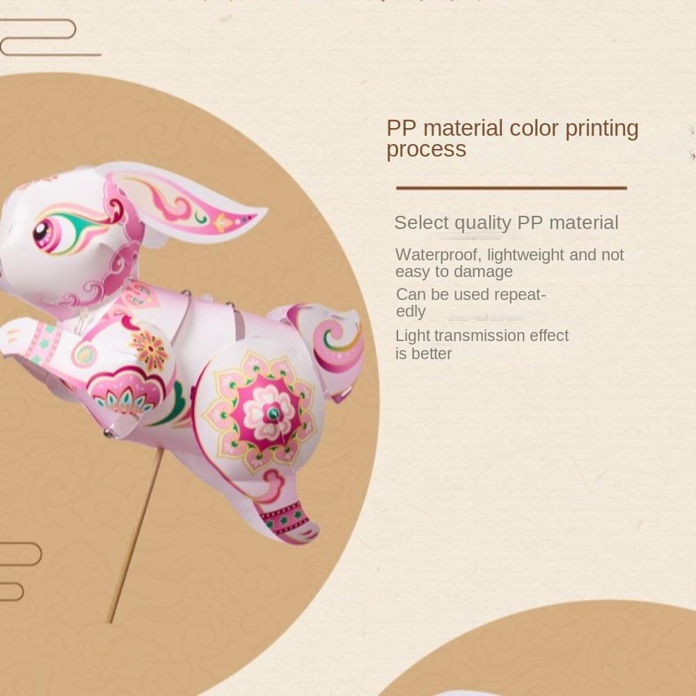 Handmade Handheld Rabbit Lantern Flying Rabbit Mid-Autumn Festival Lantern  Kids Gift