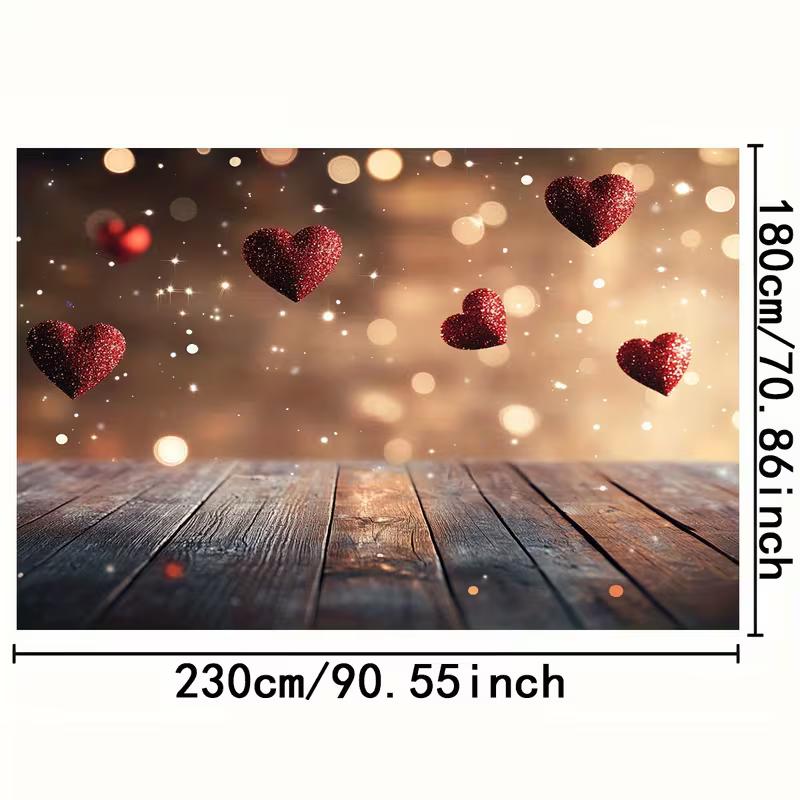 

2D Red Hearts Print Party Backdrop for Valentine s & Romantic Celebrations 47.2x31.5inch/120*80cm