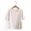 Stylish Chiffon Two-piece Suit for Middle-aged Women - Loose Short-sleeved Summer Set