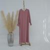 Solid Color Muslim Women's Abaya Dress Set