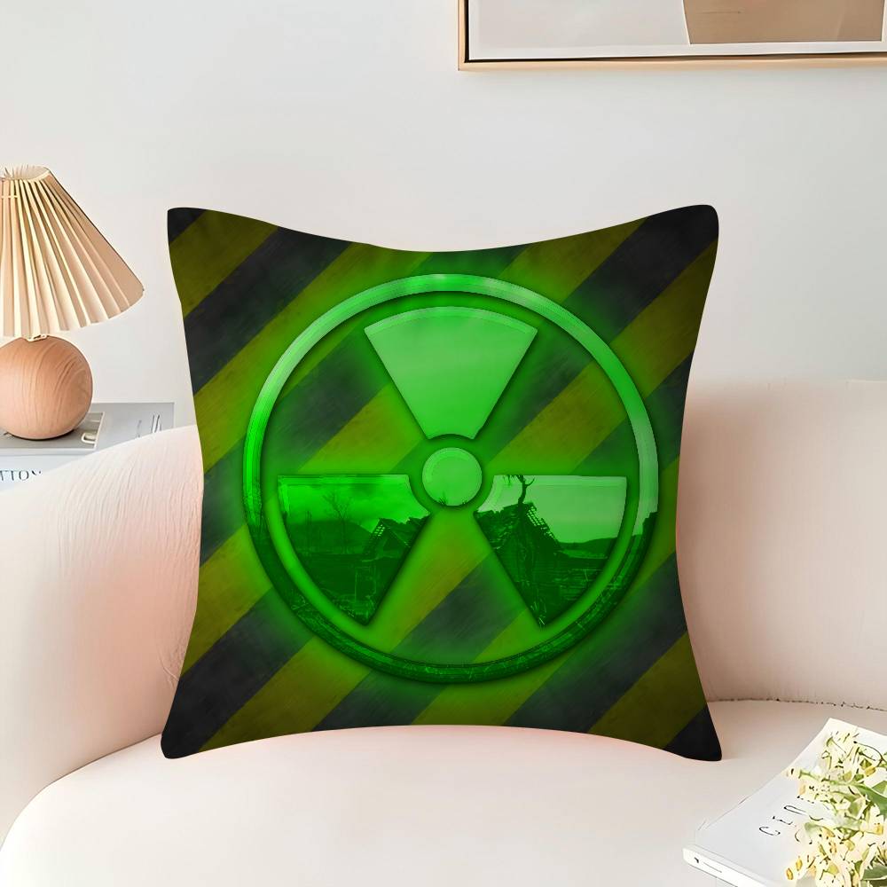 Creative Radiation Logo Pillow Cover Sofa Cushion Cover Home Room Decoration Children Gift