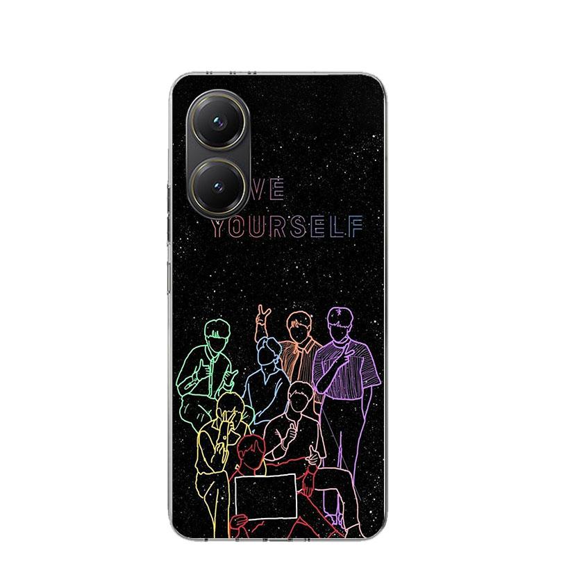 Love Yourself Flower Heart Line Kpop Case Phone Cover for Xiaomi Poco X3 Nfc X5 X6 X7 X4 Gt F7 Ultra F6 F5 Pro F4 F3 M5S M4 M6 M