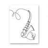 Draw Wall Art Canvas Poster Music Print Nordic Piano Guitar Saxophone Line Abstract Minimalist Painting Picture Living Room Deco