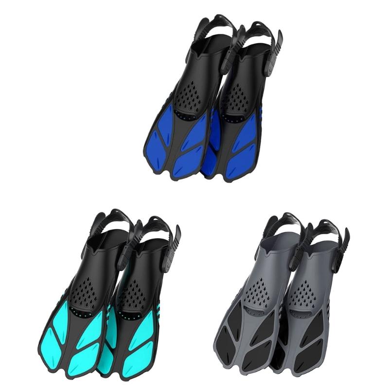 Adult Swimming Fins Open Heel Adjustable Straps Open Heel Snorkeling and Swimming Equipment Suitable for Swimming Diving