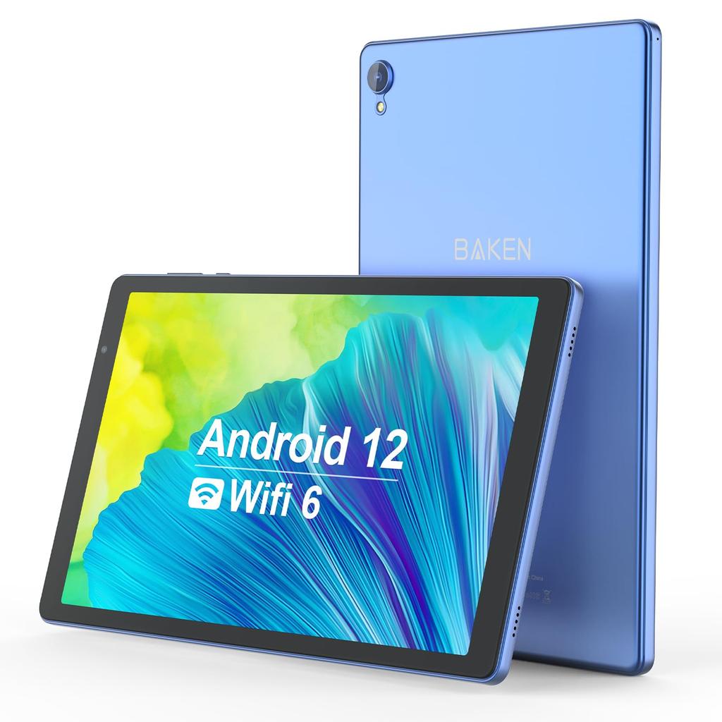 Android 12 4GB 32GB IPS HD Touchscreen und Dual 1TB 6000mAh Lange Akkulaufzeit Tablet, 10-Zoll, RAM, ROM, Quad-Core Tablet, Lautsprecher, 2.4G Wi-Fi,