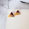 Korean Dongdaemun Geometric Triangle Drip Oil Earrings for Women - Simple, Fashionable Ins Style