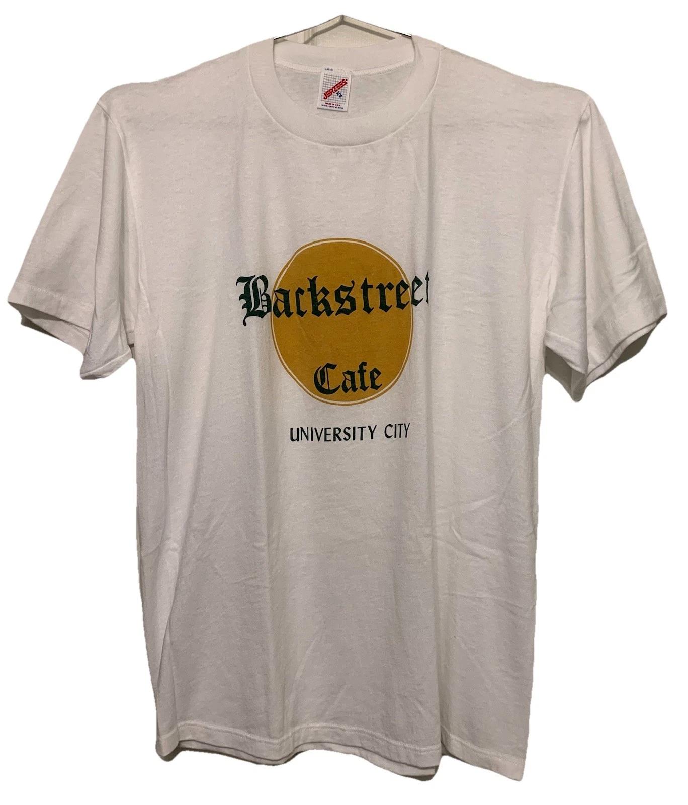 Vintage 1980s Backstreet Cafe University City T-Shirt Men’s XL Single Stitch USA M