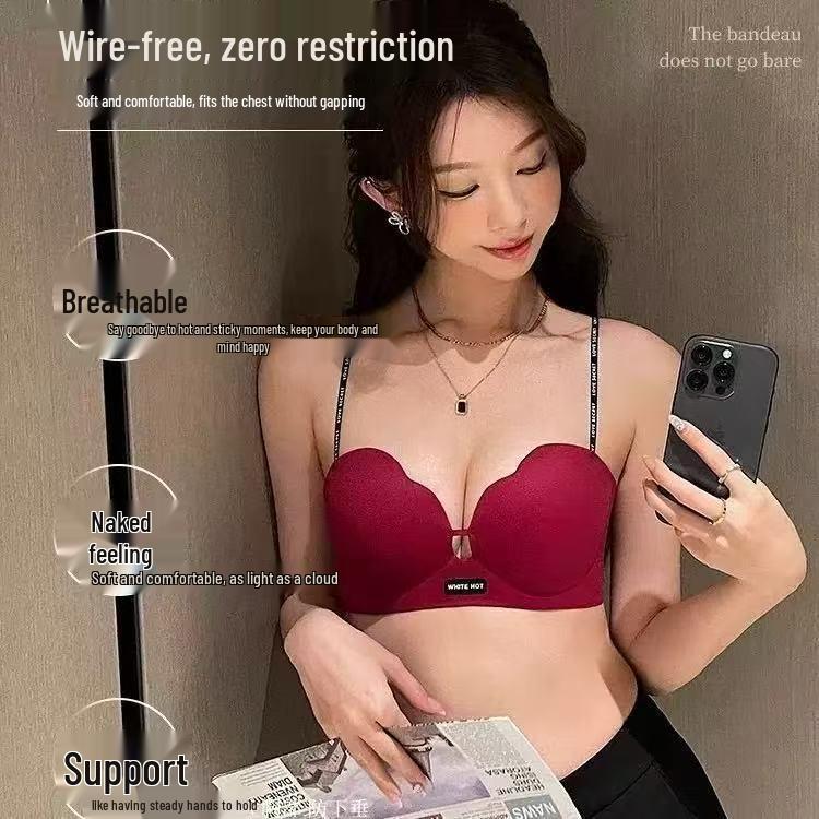 Soutien-gorge push-up sans couture pour petites poitrines - Doux, offrant un bon maintien, anti-affaissement avec bretelles fines