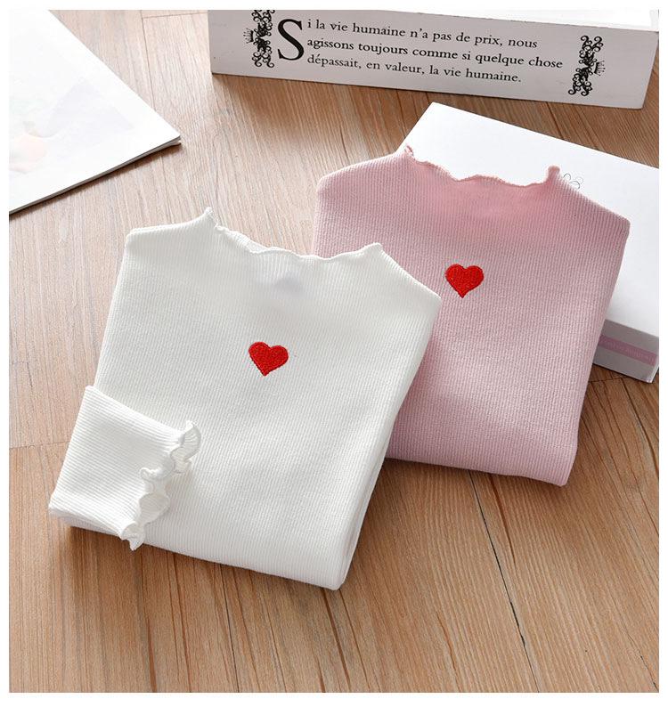 Girls' Spring Sweater: 2025 Lightweight Half-High Neck Long Sleeve Top