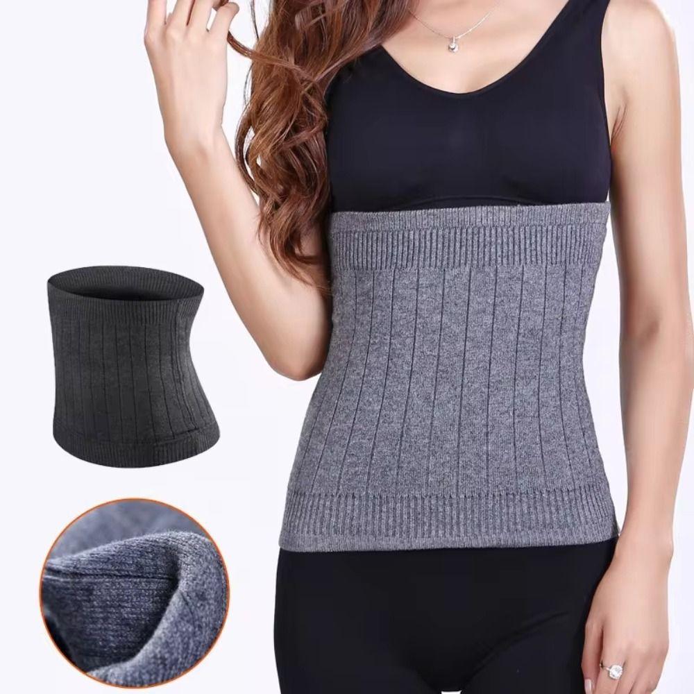 Cotton Cashmere Wool Waist Support Keep Warm Cold Stomach Protection Cashmere Waist Belts  Unisex