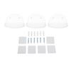 3pcs Wall Speaker Floating Shelves Acrylic Waterproof Wall Mounted Speaker Display Stand for Baby Camera Small Alarm Clock White