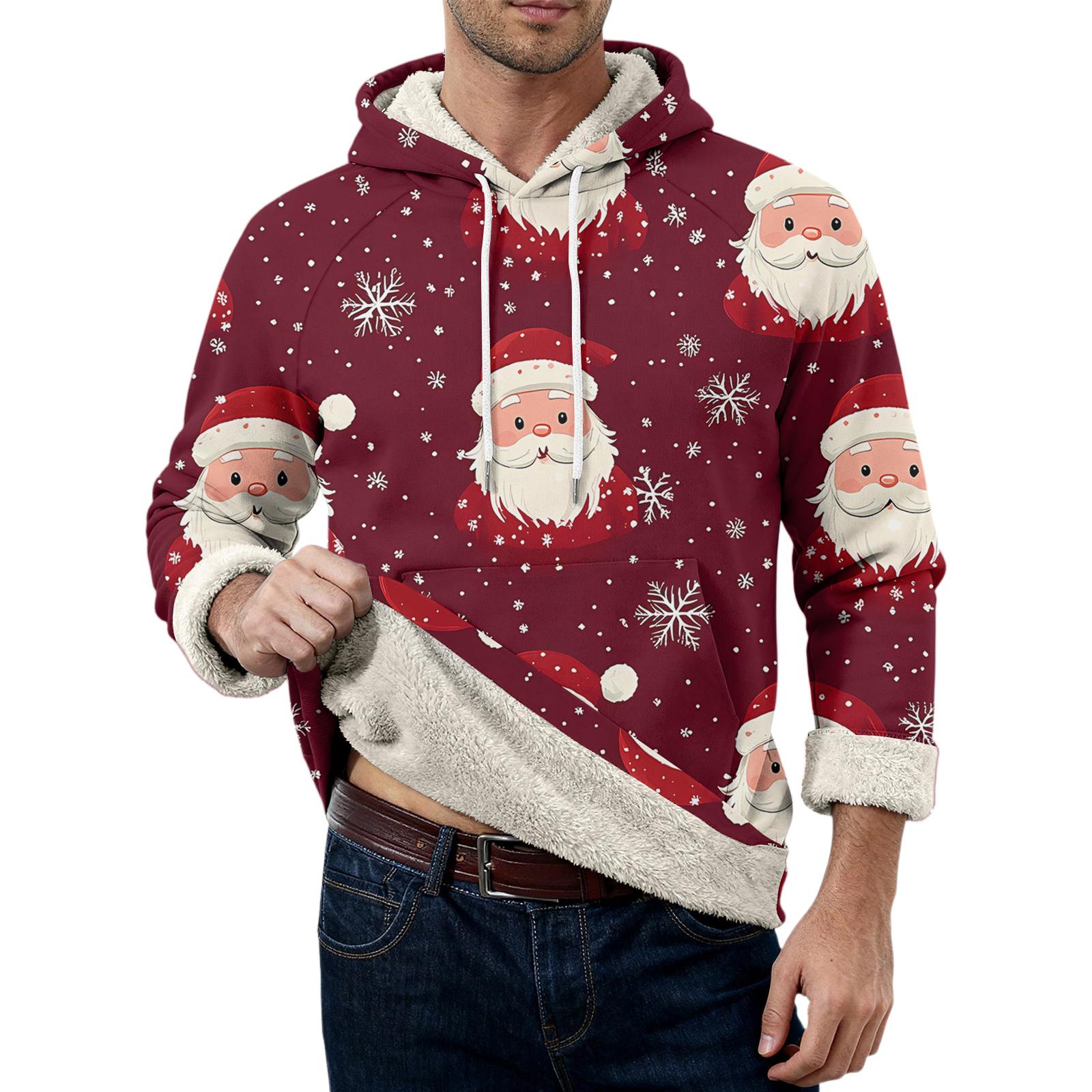 

Мужская повседневная флисовая толстовка с длинным рукавом и карманами XXL