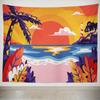 Beach Sunrise Design Digital Printing Polyester Wall Tapestry Suitable for Use In Living Rooms Bedrooms Offices Bars Party