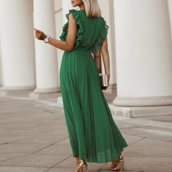 Lady Petticoats Übergröße Damen Kleid Einfarbig Schnürung Sommer Sexy Großer Saum Langes Kleid für Bankett